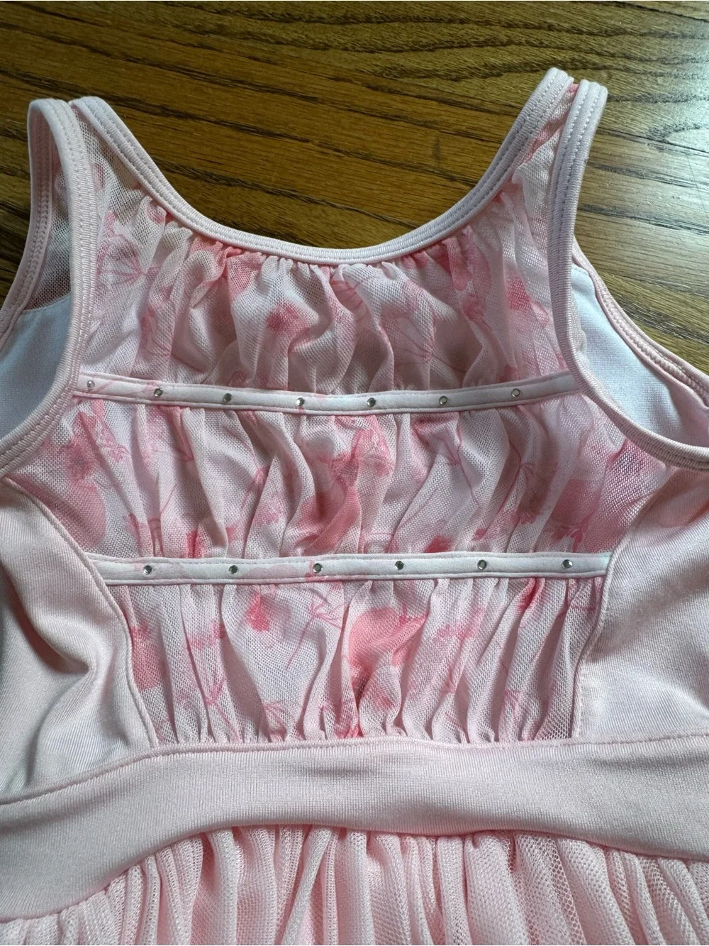 Bloch Pink Ballet Tutu Leotard with Sheer Yoke
